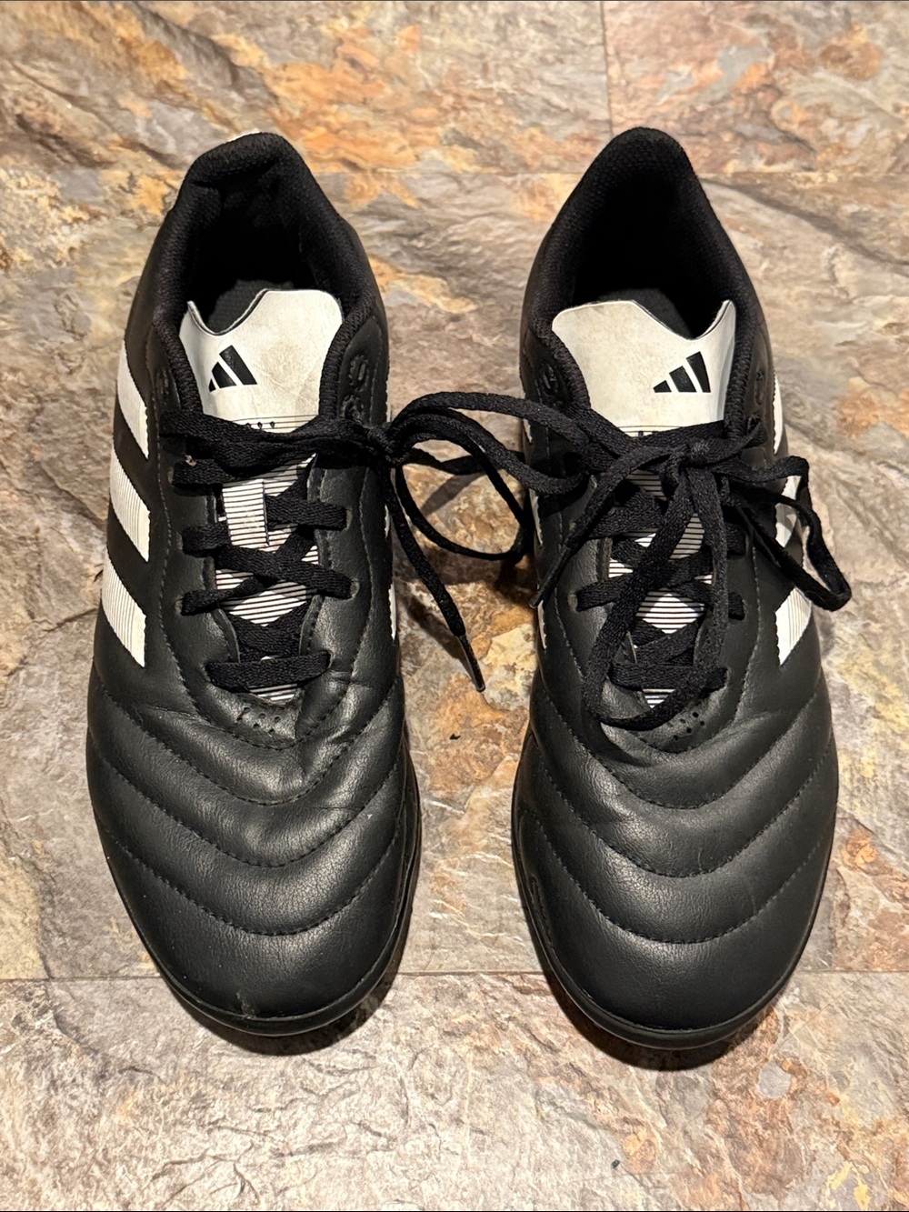 adidas Men’s Black & White Athletic Soccer Shoes